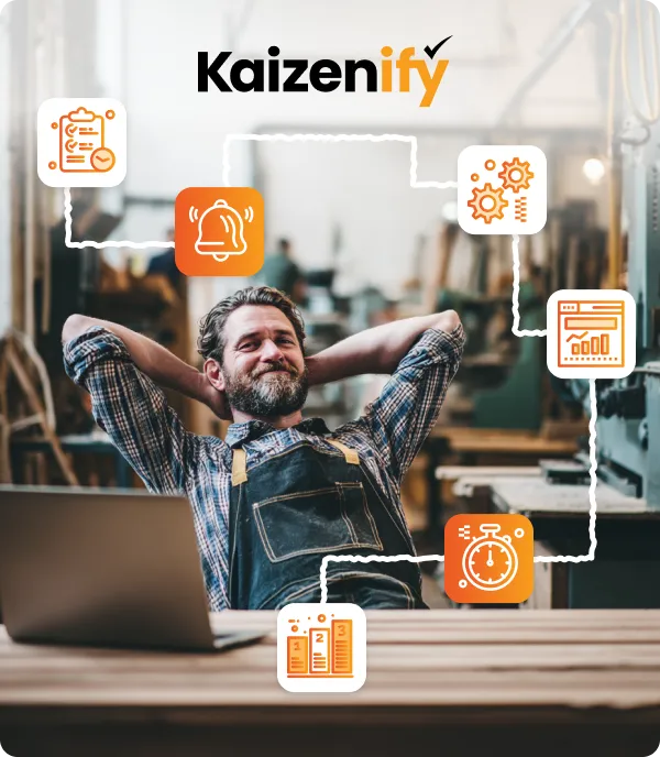 Kaizenify - shop owner relaxing while systems run
